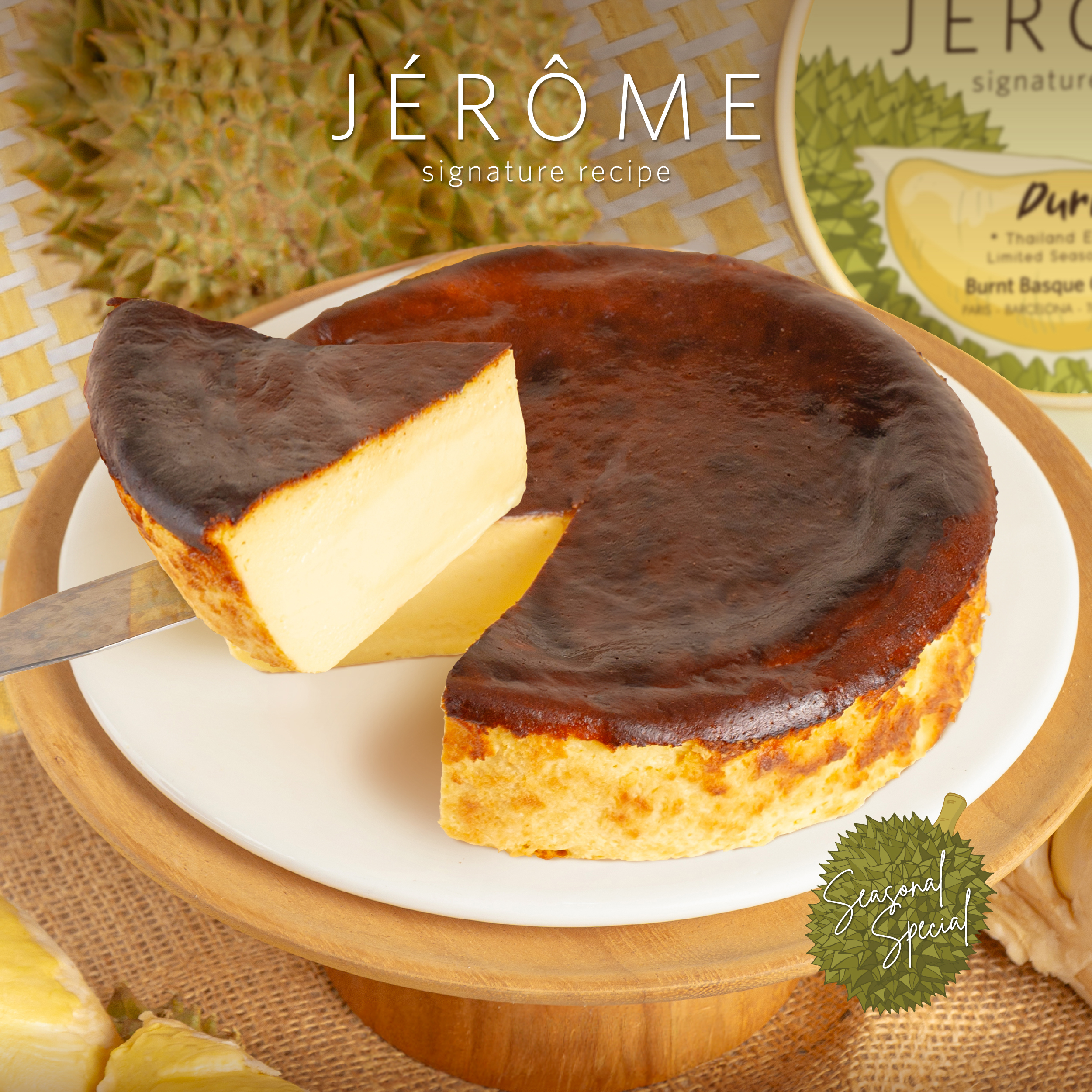 Durian Basque Cheesecake